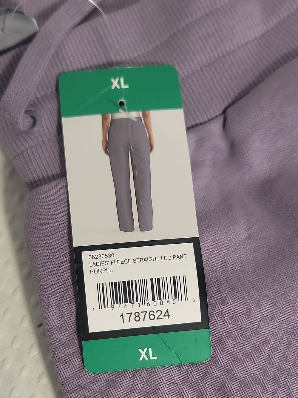 Ladies' Fleece Straight Leg Pants - Purple Puma